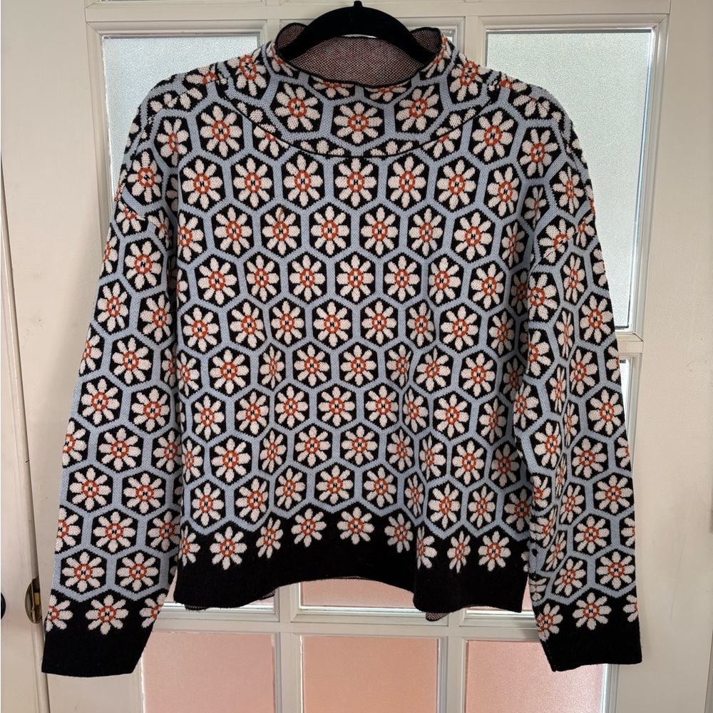 Maeve Geometric Knit Sweater